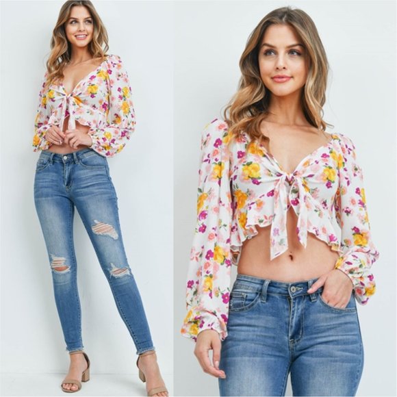 COUNTRY DOLLZ Floral crop Top - Picture 3 of 7